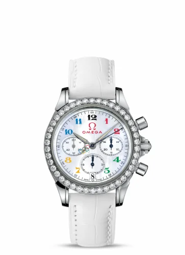 Omega De Ville Co-Axial 35 Chronograph Stainless Steel / Diamond / MOP / Olympic Timeless 4876.70.36 (48767036)